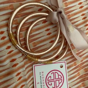 3 Small Champagne BuDhaGirl All Weather Bangles